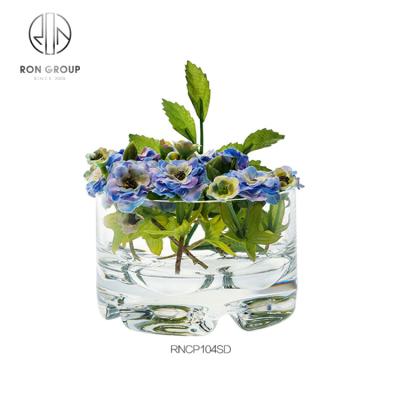 China Good quality hot sale home hotel restaurant decoration planter durable planter PC material clear flower pot for sale