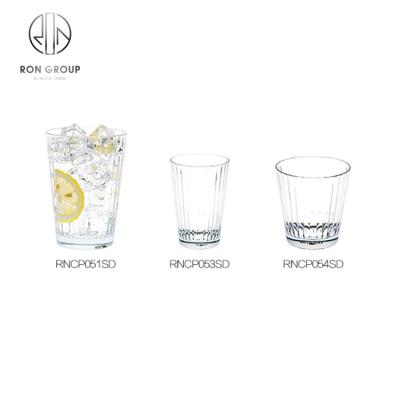 China Sustainable Wholesale PC Unbreakable Hotel Shake Plastic Clear Tumbler Cup Water Plastic Drinking Glass for sale