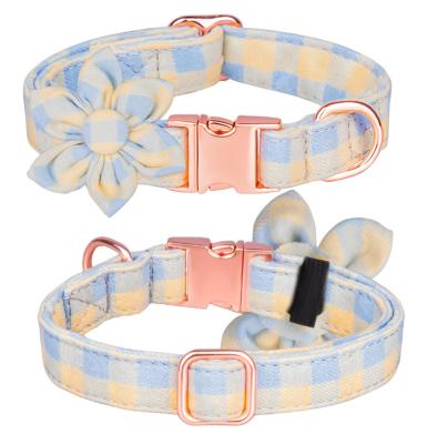 China Amazon New Fashion Grid Stocked Hot Selling Colorful Dog Collar for sale