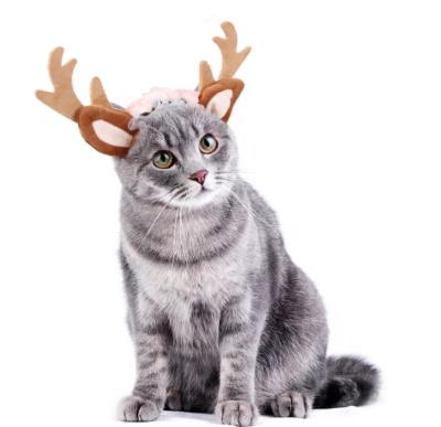 China Christmas Decoration Pet Supplies Christmas Hair Band Elk Horn Cat Accessories for sale