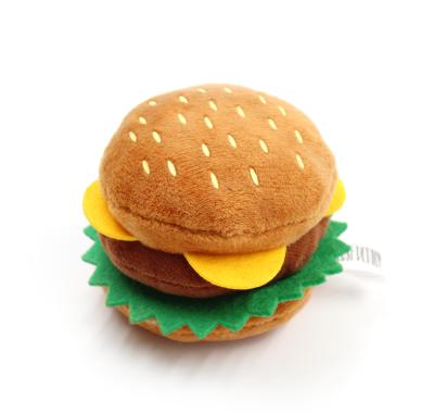 China Various Sustainable Food Fries Durable Burger Chicken Leg Pet Plush Pet Toy for sale