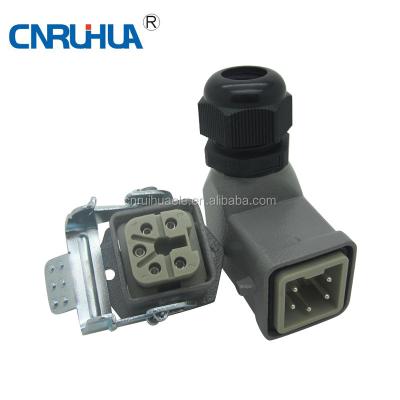 China Industrial Heavy Duty Power OEM HDC-HA-04-01D Connector for sale