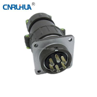 China Automotive Twist P8 4Pins Military Female To Female Cable Plug Aviation Connector for sale