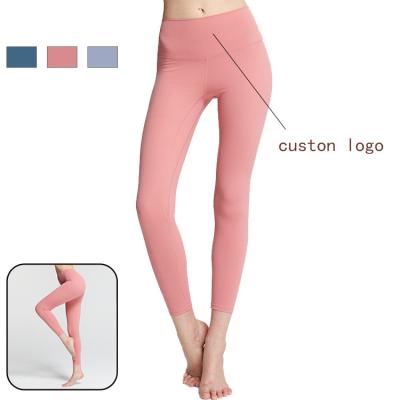 China Hot Selling Breathable Plus Size Women Yoga Pants High Waist Solid Yoga Leggings Tight Yoga Pants for sale