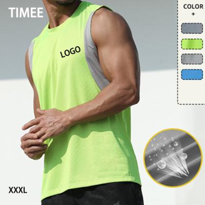 China Breathable Wholesales Invest Custom Logo Plus Size Sports Wear Mens Tank Tops T Shirts for sale