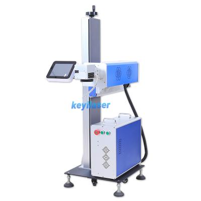 China Portable mini laser marking 20w 30w 50w 100w 3d desktop mopa gold color CO2 fly laser marking machine for metal for sale