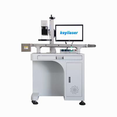 China VISION SYSTEM CCD Position Fixed By Computer Vision Fiber Laser Marking Machine for sale