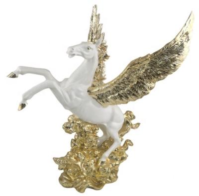 China Antique Art Europe Horse Sculpture Decor Resin Home Handwork Art Crafts Animal Gold Animal Luxury Modern Figurine for sale