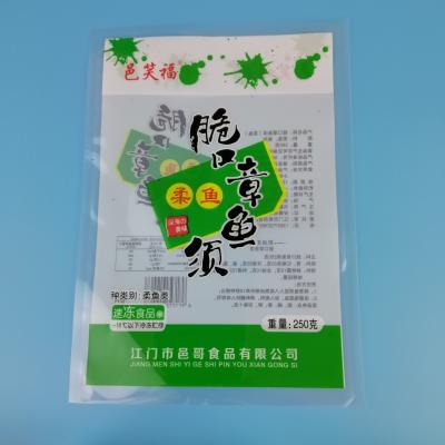 China Aseptic Custom Plastic Three Side Seal Bag For Seafood/Cucumber/Sea Clam Colors Food Grade Packing Bags for sale