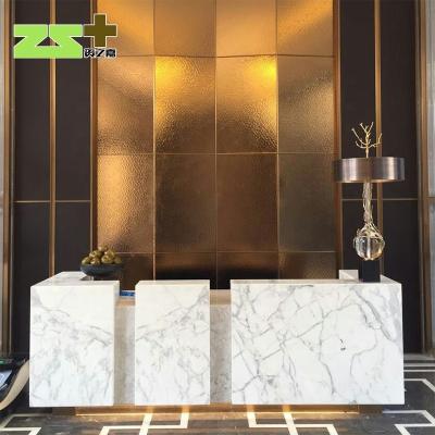 China Industrial Competitive Price Luxury Artificial Stone Reception for sale