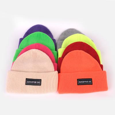 China COMMON Logo Fashion Warm Thicken Ladies Winter Stylish Hat Knitted Skullcap for sale