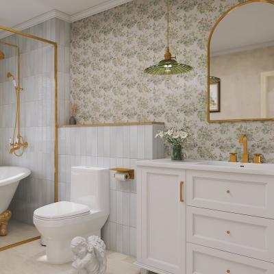 China Modern hot sale Foshan 300x300mm handmade bathroom toilet tiles flower design wall ceramic tile for sale