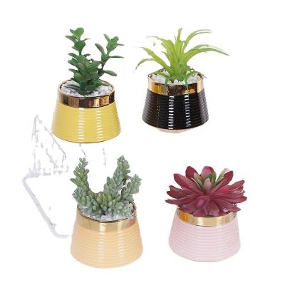 China Central Institute of Statistics American Nordic Style Artificial Succulent Flower Pot for sale