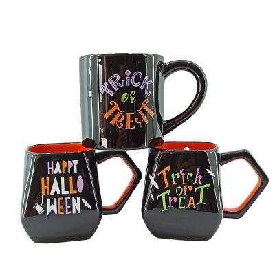 China Christmas Halloween Disposable Gift Mugs Trick Or Treat Halloween Coffee Mugs for sale