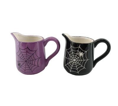 China Christmas Halloween Disposable Gift Mug Halloween Spider Web Milk Cup for sale