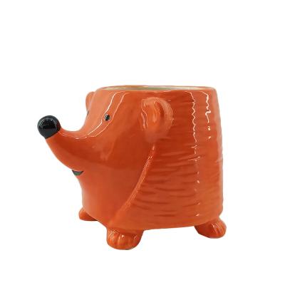 China Modern Hedgehog Shape Ceramic Plant Pot Succulent Plants Animal Planter Pot Ceramic Plant Pot for sale