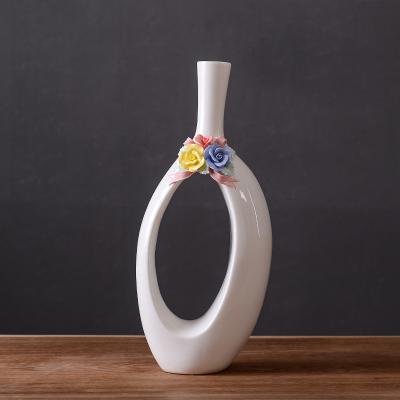 China Minimalist Hand-kneaded Flower Ceramics for sale