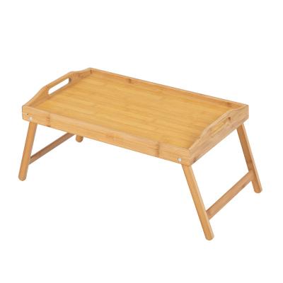 China Portable Folding Bed Bamboo Outdoor Pallet Table Notebook Pliante Camping Table Folding Dining Table Balcony Storage Folding for sale