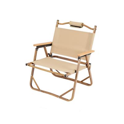 China Factory Sale Hot Portable Outdoor Wood Grain Folding Chair Factory Sale Outdoor Camping Portable Folding Chair for sale