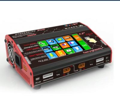 China HT206 Double ports Touch Screen Lipo Charger for balance , Max power 200W*2 for sale