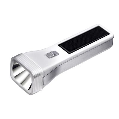 China Fashion Appearance Brightness Solar Power LED Super Rechargeable Camping Flashlight White/Red ABS 9 Hour Outdoor Hunting Rechargeable Battery for sale