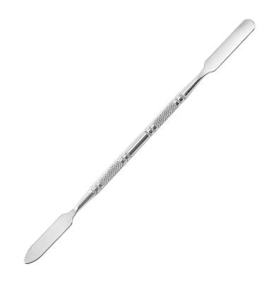 China Rust free Korean cuticle pusher cleaner metal makeup spatula for face cream for sale