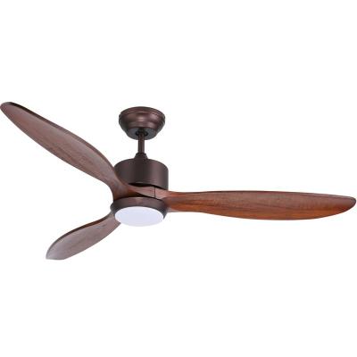 China Traditional Gray Brown Wooden Ceil Fan Light Closet Winter Summer Winter Remote Control Ceiling Fan With Light Kit for sale