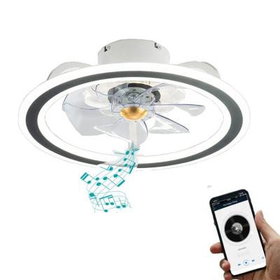 China Modern Wireless DC Motor Controller Ceiling Fan Lamp bluetootho smart remote control shami price with light led speaker color changing for sale