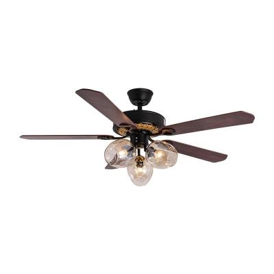 China 70W traditional in dc motor tuya digital black ceiling fan light tuya cq2165 with light one motor lights for sale