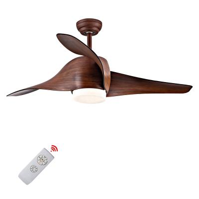 China Modern simple elegant traditional 3blades star shape living room ceiling fans speed and light with light remote controller for sale