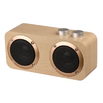 China Eco Beech Grain Wooden Blue Tooth Speaker Wireless Antique Wood Trim - Sound System Sound Box 16W Wireless Speaker for sale