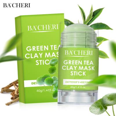 China New OEM Skin Care Private Label Face Mud Organic Oil Control Green Tea Clay Mask Deep Cleansing Stick 2022 Settlement for sale