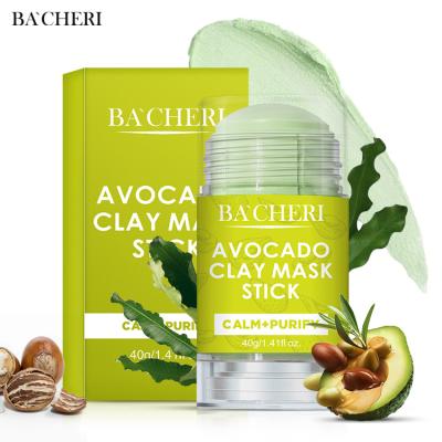 China OEM Private Label Skin Care Organic Deep Cleansing Nourishing Avocado Whitening Clay Mask Stick for sale