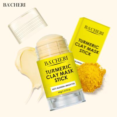 China Whitening Lighting Whitening Private Label Face Cleansing Organic Turmeric Clay Mask Stick for sale