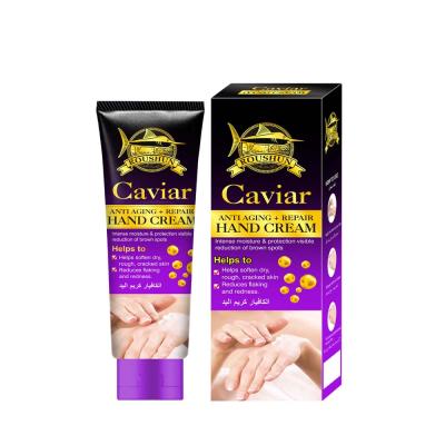 China ROUSHUN OEM Vegan Anti Aging Caviar Moisturizing Anti Aging Replenish Cream Hand Moisture Hand Cream for sale