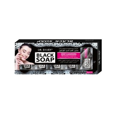 China Basic Cleansing Dr. DAVEY Organic Soothing Bath Soap Set Skin Whitening Black Charcoal Face Body Soap for sale