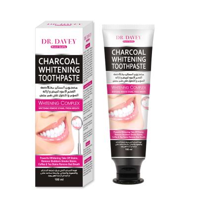 China Whitening Dr. DAVEY Activated Charcoal Teeth WHITENING Best Black Toothpaste Natural Whitening Toothpaste for sale