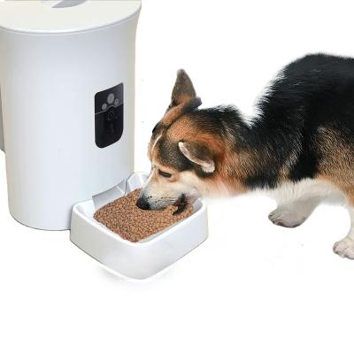 China Automatic Food Dispenser Dog Cat Feeder Wifi Enabled APP with Video, Voice Recorder Pet Bowls and Auto Feeders Feeders and Water Blank for sale