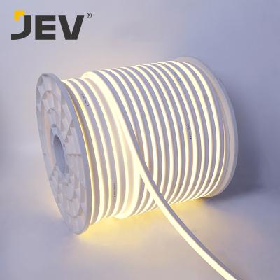 China Custom Outdoor Flexible Waterproof Led String Lamp Flex Dc 12v 24v Neon PVC 2835 120p 4000k Theme Park Strip Ip65 Lamp Rope Light for sale