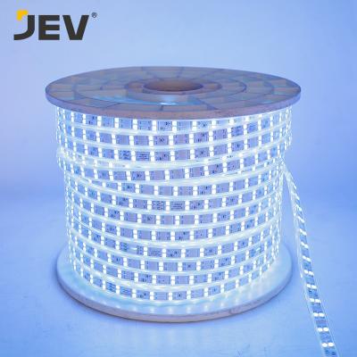 China Theme Park 96LED 1M Cut 100m/roll High Voltage Smd 5050 220v RGB Led Strip Light for sale