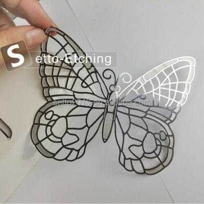 China Europe OEM Factory Etching Steel Artificial Butterfly Craft For Home for sale