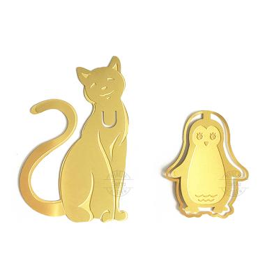 China Europe factory price stationery ODM design custom cute animal metal bookmarks for sale