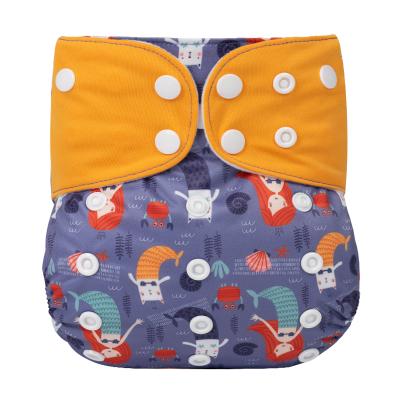 China Newest Se Series Cloth Diaper Printed Designed PUL Waterproof And Suede Material Diaper For Sale for sale