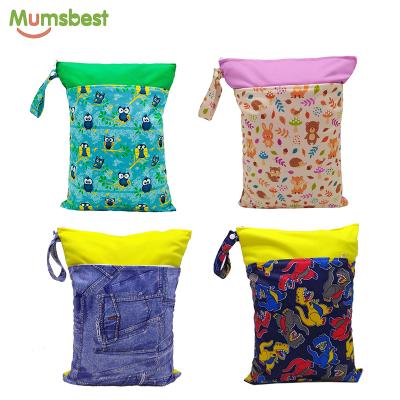 China Baby Waterproof Reusable Cheap Reusable Wet Bag Fashion Large PUL Bag Diaper Wet Bag for sale