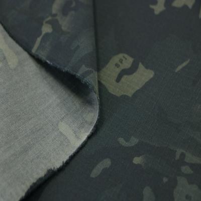 China CVC Shrink-resistant 50/50 black multicam ripstop camouflage fabric BT-251 for sale