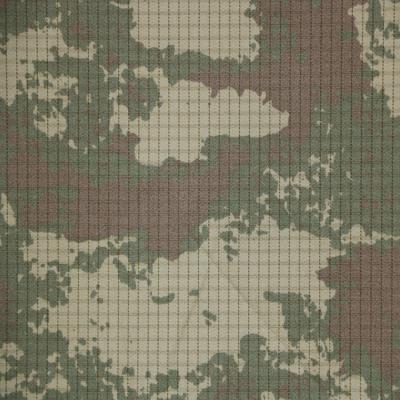 China Shrink-resistant CVC 90/10 ripstop camouflage military fabric for Turkey army BT-287 for sale