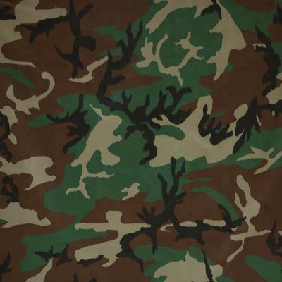 China T/C 65/35 Woodland Camouflage Waterproof Fabric For Military Uniform for sale