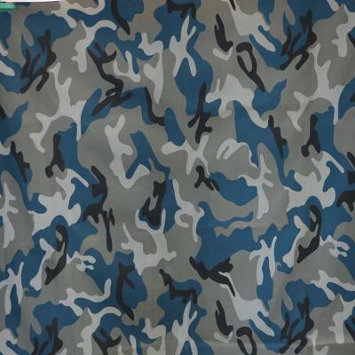 China 100%Polyester PVC Ocean Camouflage Waterproof Fabric For Raincoat for sale