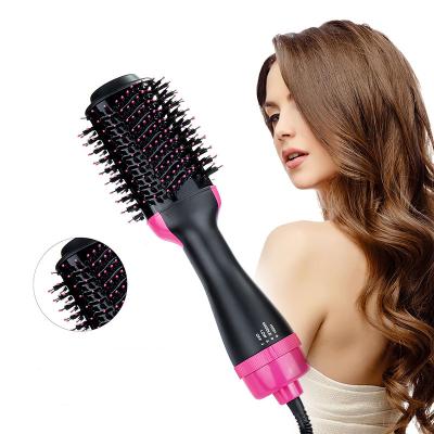 China Hot Brush Private Label Hot Air Iron Selection Comb One Stage Hair Dryer Popular Flat Electric Fast Straightener Brush Hot Brush Hair Airbrush for sale