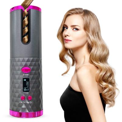 China Wholesale Wireless USB Safety Mini Automatic Hair Curler Ceramic Electric Rechargeable For Women Outdoor Travel for sale